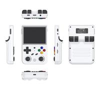 RG353V Console de Jeu Portable, écran IPS de 3.5", 15000+ Jeux rétro avec Système Linux Open Source, Carte TF 64GB, Batterie 3200 mAh(RG353V White)