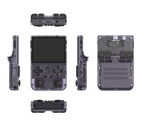 RG353V Console de Jeu Portable, écran IPS de 3.5", 15000+ Jeux rétro avec Système Linux Open Source, Carte TF 64GB, Batterie 3200 mAh(RG353V Transparent Purple)