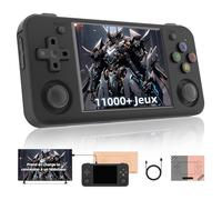RG35XX H Console de Jeux Portable rétro,11000+ Jeux, 20 émulateurs,Console de Jeux rétro,écran IPS 3,5 Pouces 640*480P,Connexion à la TV,WiFi&Bluetooth,Linux,émulator Portable 3300 mAh (Noir 128 Go)