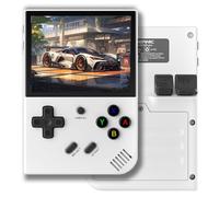 RG35XX Plus Portable Game Console, Écran IPS De 3,5 Pouces 640x480, Carte TF Intégrée, avec Batterie 3300mAh Console De Jeu Classique, Prise en Charge HD Et TV Sortie Console-White||128G