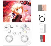RG35XX Pro Console de Jeu Portable, écran IPS de 3.5", 30 000 Jeux rétro avec Système Linux Open Source, Carte TF 64/256 Go, Batterie 3200 mAh(White,64)