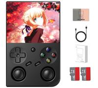 RG35XX Pro Console de Jeu Portable, écran IPS de 3.5", 30 000 Jeux rétro avec Système Linux Open Source, Carte TF 64/256 Go, Batterie 3200 mAh(Black,64+256)