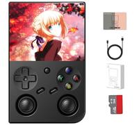 RG35XX Pro Console de Jeu Portable, écran IPS de 3.5", 30 000 Jeux rétro avec Système Linux Open Source, Carte TF 64/256 Go, Batterie 3200 mAh(Black,64)