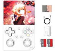RG35XX Pro Console de Jeu Portable, écran IPS de 3.5", 30 000 Jeux rétro avec Système Linux Open Source, Carte TF 64/256 Go, Batterie 3200 mAh(White,64+256)