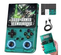 RG35XX Pro Console de Jeux Portable rétro Console Portable,Wi-FI 2,4/5G & Bluetooth 4.2,5000+ Jeux 17 émulateurs,Écran IPS OCA 3,5″ Console retrogaming,Système Linux 64,3200mAh (Bleu sarcelle-64G)