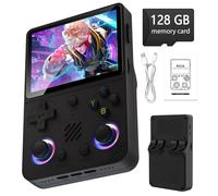 RG36 Pro Portable Game Console Rétro-écran De 3,5 Pouces, 3000mAh Batterie, OS Linux, Soutien 30000 Jeux Classiques, Console De Jeu Portable pour Voyage-Black||128G