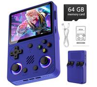 RG36 Pro Portable Game Console Rétro-écran De 3,5 Pouces, 3000mAh Batterie, OS Linux, Soutien 30000 Jeux Classiques, Console De Jeu Portable pour Voyage-Purple||64G
