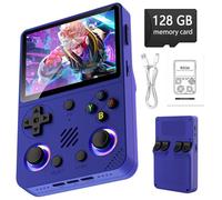 RG36 Pro Portable Game Console Rétro-écran De 3,5 Pouces, 3000mAh Batterie, OS Linux, Soutien 30000 Jeux Classiques, Console De Jeu Portable pour Voyage-Purple||128G