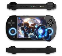 RG40XX H Console de Jeu Portable Console retrogaming 5000+ Jeux 18 Émulateur,WiFi 2,4G/5G&BT4.2 Console Portable Double Emplacement pour Carte,Anneau Lumineux RVB 16 Millions de Couleurs (Noir-64G)