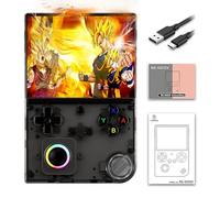 RG40XX V Console de jeux à main rétro, RG40XXV de 4,0 pouces, écran IPS Linux, système intégré 64 G TF carte 5017 jeux, sortie TV HDMI, 5G, WiFi, Bluetooth 4.2 (Noir) transparent