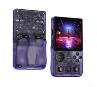 RG4ZB Console de jeu portable avec 15 000 jeux classiques, écran IPS de 4 pouces, stockage extensible via fente pour carte TF jusqu'à 512 Go, et capacité de batterie de 3000 mAh (violet)