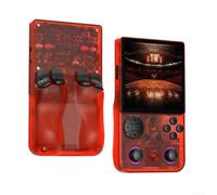 RG4ZB Console de jeu portable avec 15 000 jeux classiques, écran IPS de 4 pouces, stockage extensible via fente pour carte TF jusqu'à 512 Go et capacité de batterie de 3000 mAh (rouge)