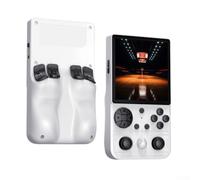 RG4ZB Console de jeu portable avec 15 000 jeux rétro, écran IPS de 4", fente pour carte TF prenant en charge l'extension de 512 Go et haut-parleur haute fidélité 1 W (blanc)