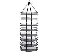 Rg512 Filet de Séchage Suspendu Pliable 8 Étage en Maille 8 Couches Panier de Séchage Grand Porte-Sèche Filet de Rangement Tente Herbe Bud Plant Sécher Diamètre 60cm