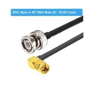 Rg58 Câble Bnc Mâle à SMA Bouchon mâle RG-58 50 Ohm Rf Connecteur de câble d'extension Adaptateur RF Jumper Pigtail 0. 5m 1m 2m 5m 10m 20m(BNC M to RPSMA M90,3M)