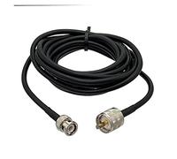 Rg58 Câble Uhf pl259 Bouchon mâle à Bnc Plug mâle sertissage Rf Terminal de fil de cochon cavalier coaxial 6 pouces ~ 20m(6M)