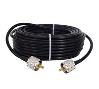 Rg58 Pl259 15m Cable Cb Antenna Cable Pl259 Cable 50ohms Uhf Male To Uhf Male Cable Cibi Antenna Cable Pl259 Male Low Loss For Radio Antenna Ham Radio Telecom Cctv