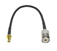 RG58 UHF PL259 SO239 À SMA Mâle Femelle Prise Jack Connecteur Coaxial À Sertir RF Pigtail Cavalier Antenne Rallonge Câble Coaxial(TYPE G,50CM)