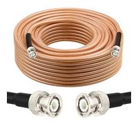 RG8X Câble d'extension BNC, faible perte BNC mâle vers BNC mâle, câble coaxial flexible 50 Ohm avec décharge de tension double couche pour caméra de sécurité CCTV, antennes RF, oscilloscope 23,6 m
