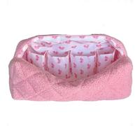 Rganizer Sacs cosmétiques for Outils de Coiffure Shark Flexstyle, Sac de Rangement de Maquillage Mignon, Sac d'accessoires for sèche-Cheveux, Sac à Main Portable, Sac de Voyage(Pink Plush Style)