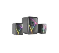 Mars Gaming Enceintes 2.1 MS-H21 – RGB 35W, drivers inversés, surround 3D – Noir