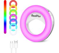 Rgb Anneau Lumineux Pour Téléphone, Selfie Light Ring Rechargeable À Clipser Avec 12 Modes Rgb Et 3 Niveaux De Blanc, Anneau Lumineux Pour Téléphone, Ordinateur Portable,Tiktok, Ré[VIT694655]