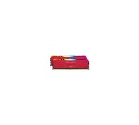 RGB - DDR4 - kit - 16 Go: 2 x 8 Go - DIMM 288 broches - 3200 MHz / PC4-25600 - CL16 - 1.35 V - mémoire sans tampon - non ECC - rouge