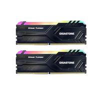 【RGB DDR4 RAM】 GIGASTONE Game Turbo 16Go Kit (2x8Go) DDR4 3600MHz PC4-28800 CL18-22-22-42 Intel XMP 2.0 AMD Ryzen 1.35V UDIMM 288pin UnbuffeRouge Non ECC Mémoire Haute Performance pour PC Bureau-Noir