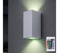 RGB DEL Applique Murale Extérieure Jardin Façade Haut Bas Spot 2 Lumières