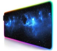 RGB Gaming Mouse Pad XXL-Bright LED Mouse Pad Multicolor 11 Modes-800 x 300 mm-Non-slip Surface for PC and Mac Computer Players-Black