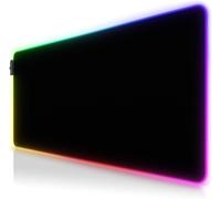 RGB Gaming Mouse Pad XXL-Bright LED Mouse Pad Multicolor 11 Modes-900 x 400 mm-Non-slip Surface for PC and Mac Computer Players-Black.[A11]