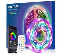 RGB+IC Ruban LED 1M Bande Led Strip avec APP et Télécommand 5V Dimmable Multicolore Bande lumineuse, Musique Synchroniser, USB LED Intégré IC Éclairage pour Gaming,TV,PC,Fête DIY Decor