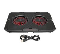 RGB Laptop Cooling Pad, Gaming Laptop Cooler with Dual Silent 14 cm Fans, 7 - Level Height Adjustable Alloy Stand, Custom RGB Lighting, 2 USB Ports for 14 to 17 inch Laptops