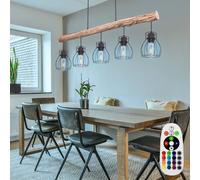 RGB LED Bois Bâton Lampe Suspendue Intensité Variable Rétro Couvrir Changement
