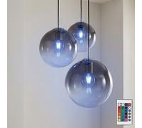 RGB LED Chrome Couvercle Lampe la Vie Chambre Télécommande Fumée Lampe Dimmable