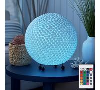 RGB LED Coquillages Nuit Lampe de Table Télécommande Luxe Bille Dimmable Blanc