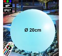 Sphère Lumineux RGB - v-tac - Rechargeable Diamètre 20 Avec Commande à Distance