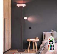 RGB LED Lampadaire Verre Blanc Plafonniers Variateur Rust Changement de Couleur