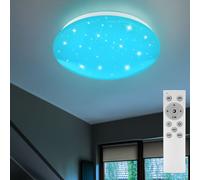 Plafonnier LED RGB chambre à coucher lampe effet ciel étoilé TÉLÉCOMMANDE Globo 48363RGB
