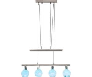 RGB LED Lampe de plafond suspendue TÉLÉCOMMANDE Verre DIMMER Luminaire réglable en hauteur54341-4Z