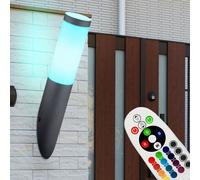 RGB LED Lampe Murale Télécommande Inox Jardin Torche Lampe Extérieure Dimmable