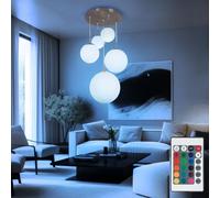 RGB LED Lampe Suspendue Changement Bille Intensité Variable Couloir Couvrir