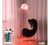 Lampadaire LED à hauteur réglable avec télécommande, changement de couleur RGB, 8,5W 806lm blanc chaud, lxh 110x180 cm