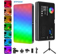 RGB LED lumière vidéo photographie remplissage caméra panneau d'éclairage CRI95 + 2500-9000K LCD affichage chaussure froide pour Vlog Streaming en direct DSLR New launch white