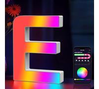 RGB LED Marquee Letter Lights, Light Up Letters Glitter Alphabet Letter Sign Batterie alimentée pour la lumière de nuit Fête d'anniversaire Filles de mariage Cadeaux Bar de la maison Décoration de