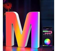 RGB LED Marquee Letter Lights, Light Up Letters Glitter Alphabet Letter Sign Batterie alimentée pour la lumière de nuit Fête d'anniversaire Filles de mariage Cadeaux Bar de la maison Décoration de