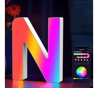 RGB LED Marquee Letter Lights, Light Up Letters Glitter Alphabet Letter Sign Batterie alimentée pour la lumière de nuit Fête d'anniversaire Filles de mariage Cadeaux Bar de la maison Décoration de