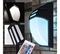 Applique murale télécommande façade jardin lumière extérieure dimmable dans un ensemble comprenant des ampoules LED RVB