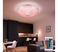 RGB LED Plafond Lampe Variateur Décor Verre la Vie Espace Éclairage Commutable