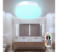 RGB LED Plafonnier Télécommande Extérieur Éclairage Mauvais Verre Lampe Dimmable